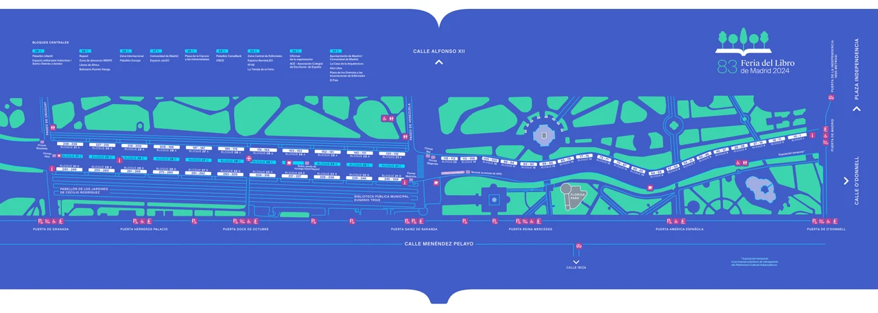 Plano de la Feria del Libro de Madrid 2024