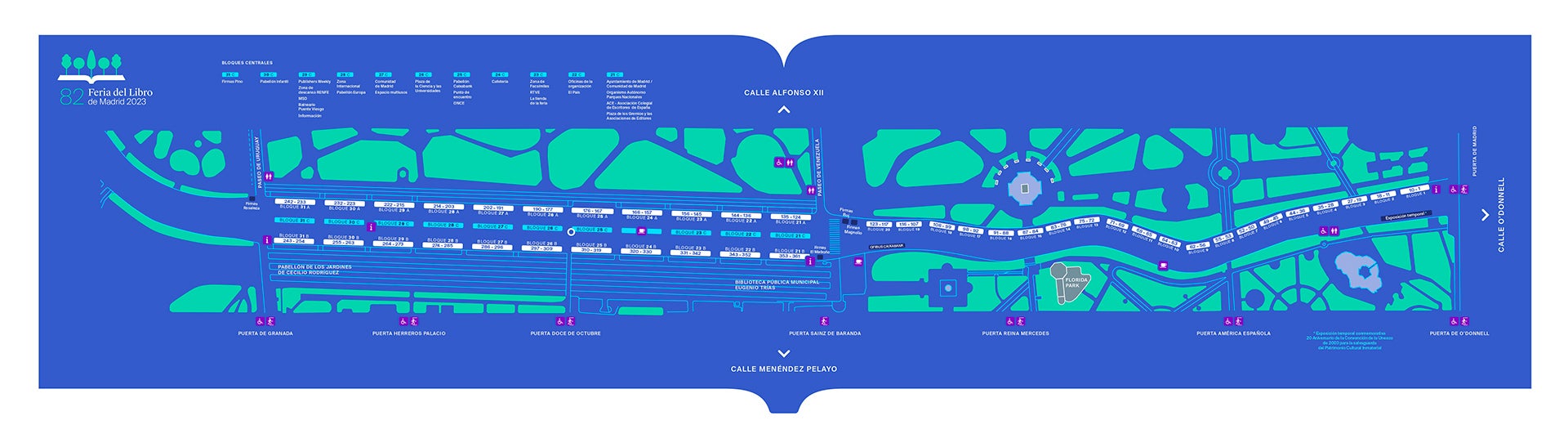 Mapa feria del libro 2023