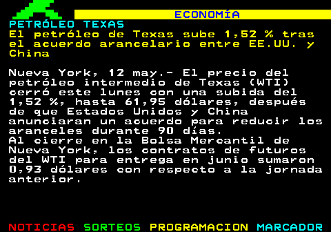 125.1. ECONOMÍA. MERCADOS ORO. El oro cae casi un 3 % tras el acuerdo comercial entre EE.UU. y China. Actualiza la noticia con clave EC1254 con datos de la cotización del oro a las 18.30 horas local Madrid, 12 may.- El precio del oro, un activo considerado refugio en tiempos de incertidumbre bajaba esta tarde cerca del 3 % y se aproximaba a 3.200 dólares, después de que EE.UU. y China hayan anunciado un acuerdo comercial. A las 18.30 horas, el precio de la onza troy de oro bajaba el 2,93 %, hasta 3.227,7 dólares, aunque tras el anuncio del citado acuerdo llegó a caer más del 3 %.