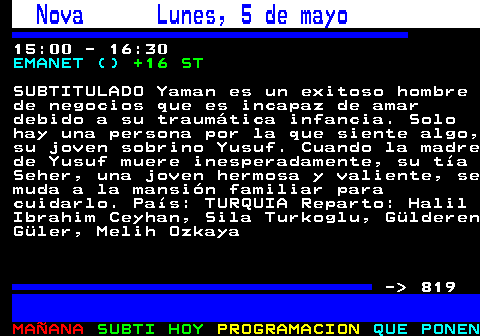 818.1. laSexta Lunes, 5 de mayo. 09:00 - 11:00. ARUSER@S (OTROS). +16 ST. SUBTITULADO Magacine de actualidad en tono de humor con diferentes colaboradores que analizarán los temas del día relativos a la TV, las audiencias, los sucesos, la economía, los inventos, los niños, redes sociales, tráfico o la información meteorológica. Reparto: Alfonso Arús, Angie Cárdenas, Marc Redondo, El Sevilla - 819.