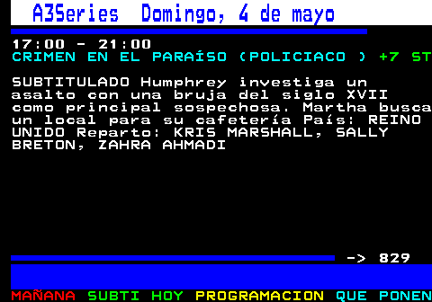 828.1. Nova Domingo, 4 de mayo. 13:15 - 22:00. PECADO ORIGINAL (). +12 ST. SUBTITULADO Zeynep y Yildiz, son dos hermanas con personalidades y metas muy diferentes que solo se tienen la una a la otra e intentan sobrevivir trabajando día a día. Esta situación cambiará bruscamente cuando aparezca en sus vidas Ender, una mujer de la alta Sociedad, conocida por ser la esposa del millonario y empresario Halit País: TURQUIA Reparto: TALAT BULUT, SEVVAL SAM, ONUR TUNA, EDA ECE, SEVDA ERGINCI - 829.
